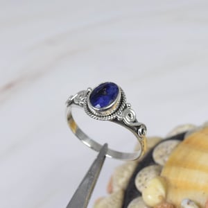 Blue Sapphire 925 Sterling Silver Oval Gemstone Elegant Ring ~ Handmade Jewelry ~ September Birthstone ~ Gift For Her
