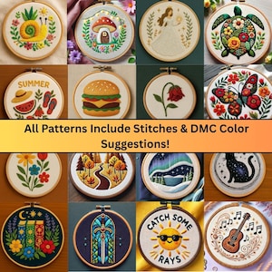 WHOLE shop Hand Embroidery Patterns Bundle, 1250+ DIY Embroidery Designs, Instant Download PDF, Lifetime Access, Current and Future Designs image 4