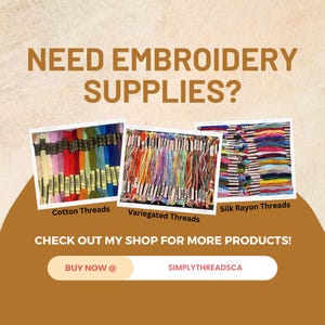 Need Embroidery Supplies? Check out shop for more products