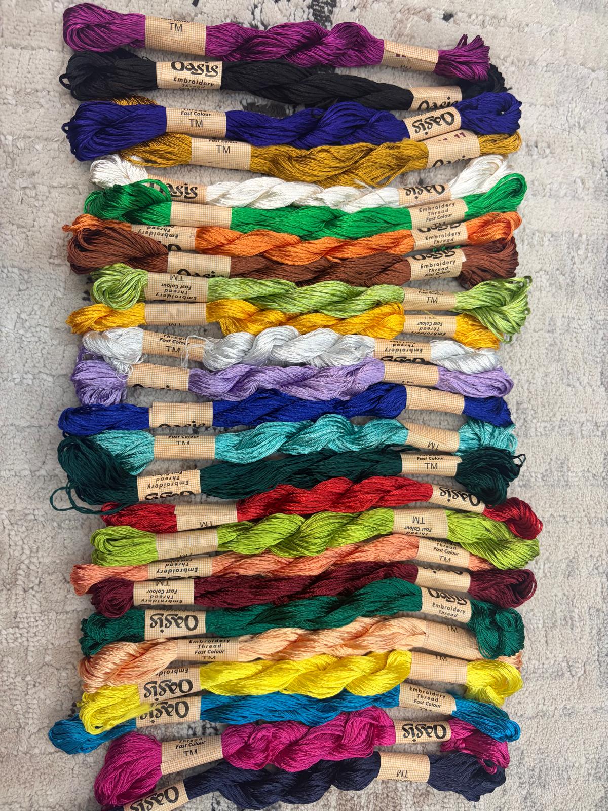 Silk Rayon: Pack of 25 Large Threads ~ Hand Embroidery Floss
