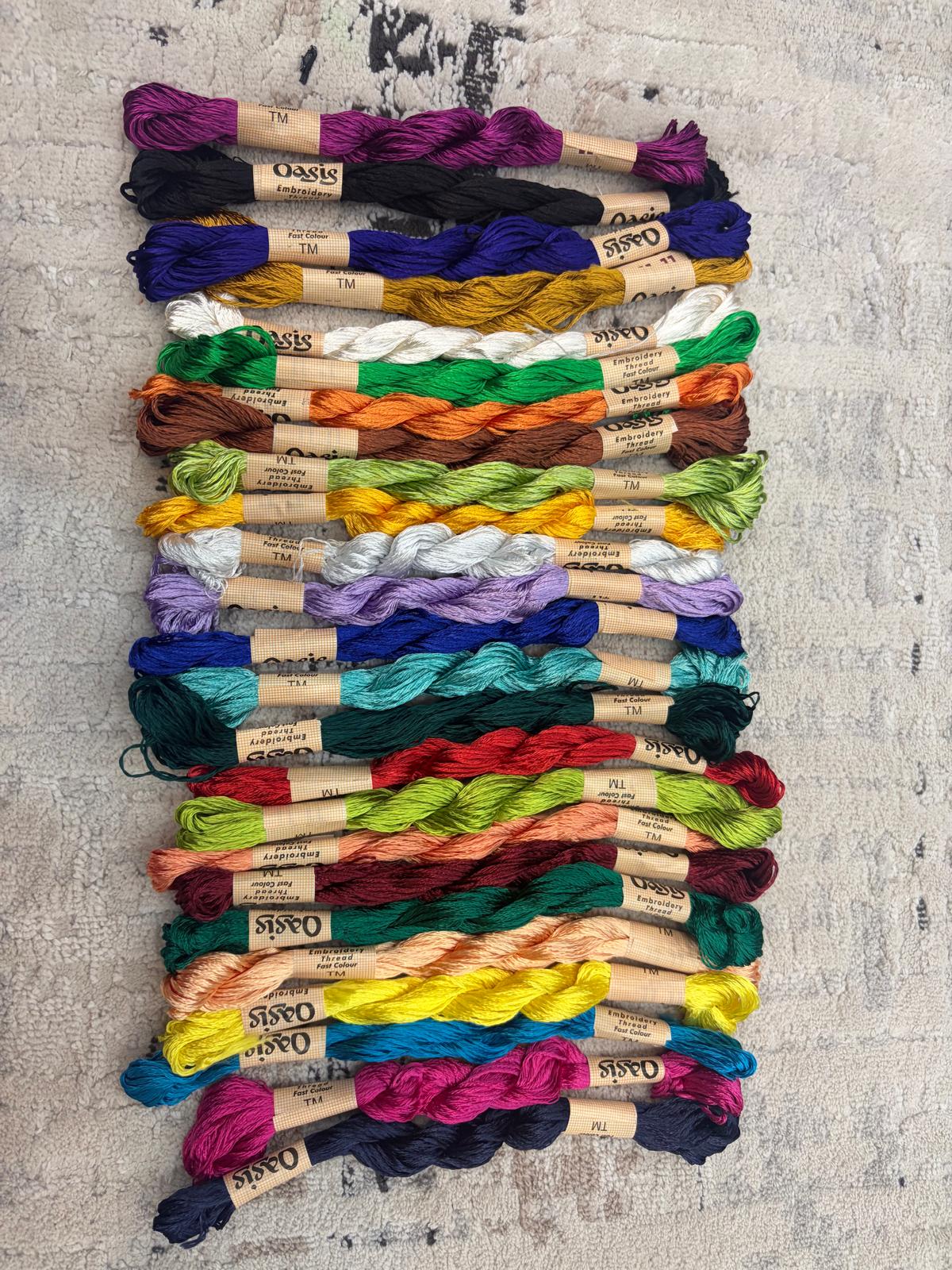 Silk Rayon: Pack of 25 Large Threads ~ Hand Embroidery Floss