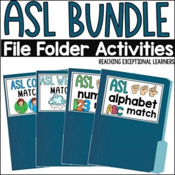 Asl File Folder Etsy
