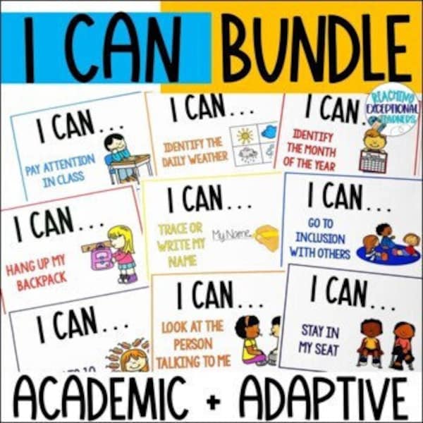 I Can Academic and Adaptive Statements Bundle Special Education
