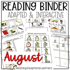 Back to School Reading for Special Education