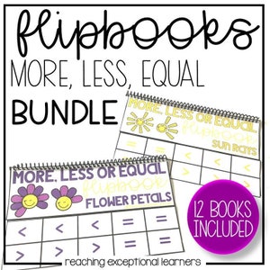 More than, Less than, Equal to Flipbooks Bundle