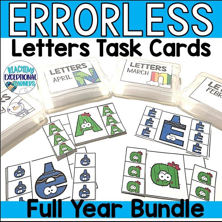 Errorless Alphabet Task Boxes Etsy