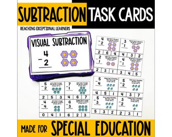 Visual Subtraction Task Cards