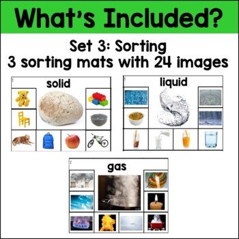 States of Matter Task Cards Special Education - Etsy