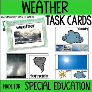 Weather Task Cards Special Education