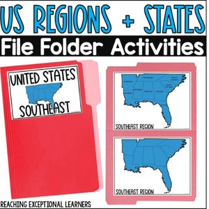 US Regions and States File Folder Activities