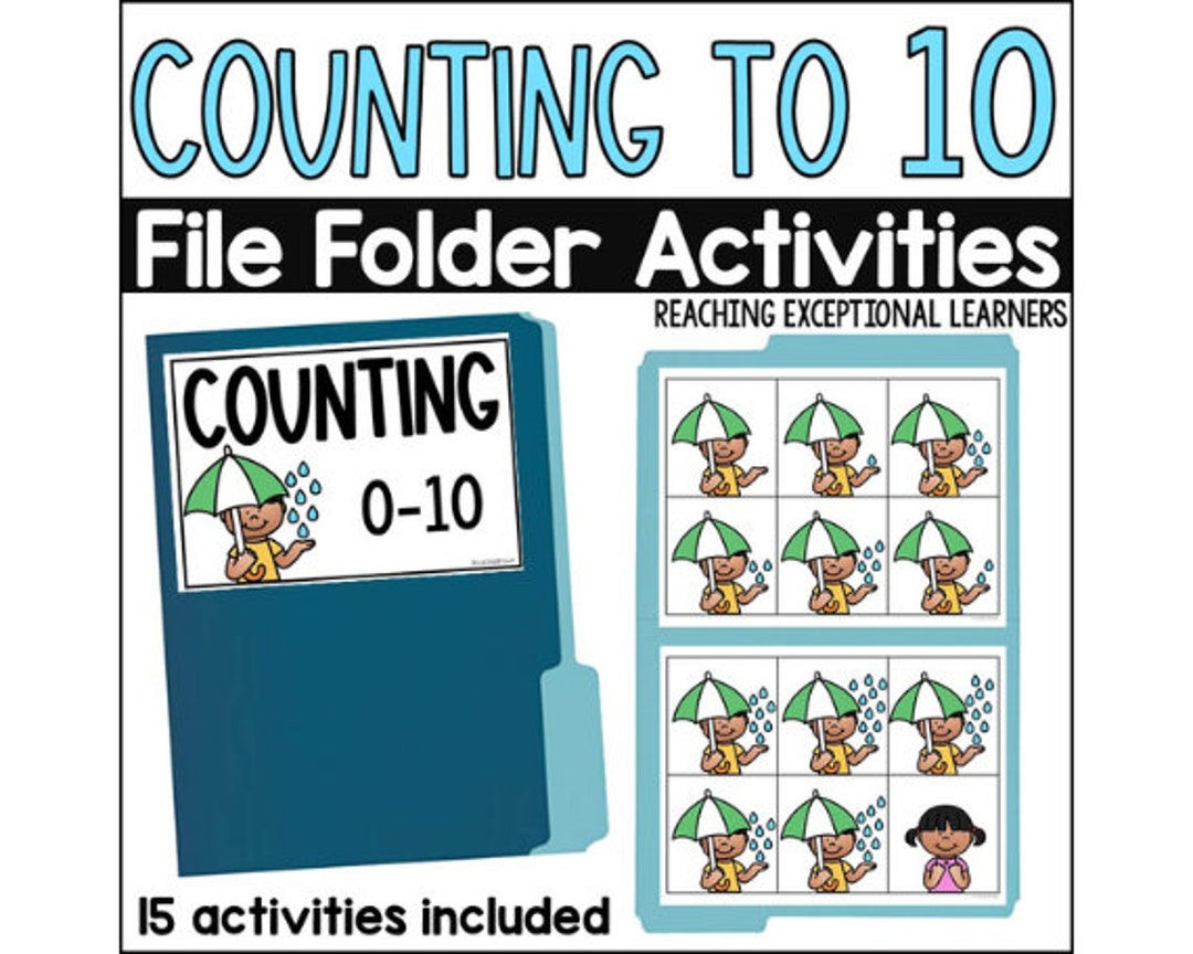 Counting to 10 File Folder Activities - Etsy