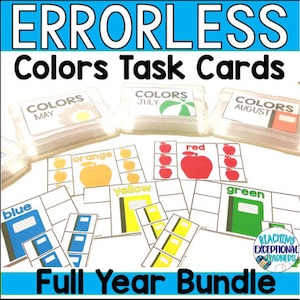 Errorless Colors Task Boxes