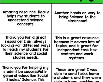 Science Task Boxes for Special Education - Reaching Exceptional Learners