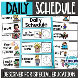 Editable Visual Daily Schedule for Special Education
