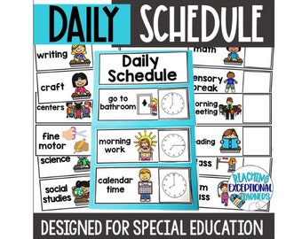 Editable Visual Daily Schedule for Special Education