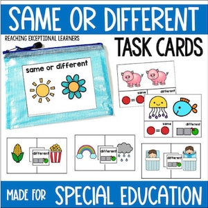 Tarjetas de tareas iguales o diferentes