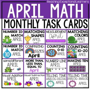 April Mathe-Aufgabeboxen