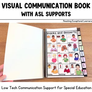 Visual Communication Book with ASL Supports - Special Education AAC Support
