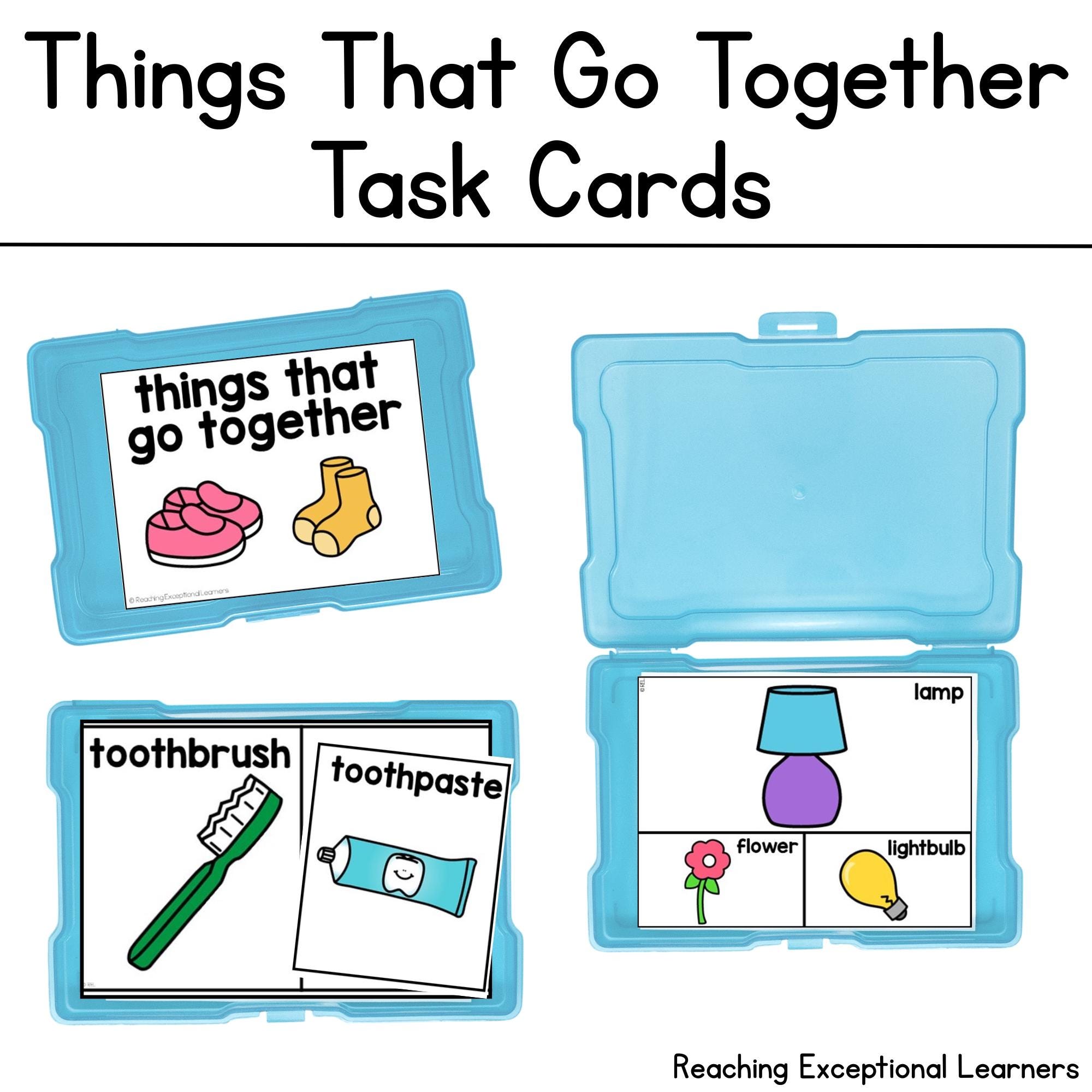 Things That Go Together Task Cards - Etsy