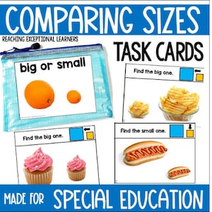Comparing Sizes Task Cards