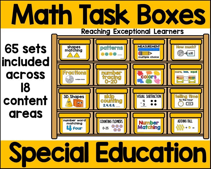 MATH SKILLS Mini Task Boxes for Assessment Instruction Independent