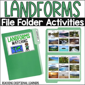 Landforms File Folder Activities
