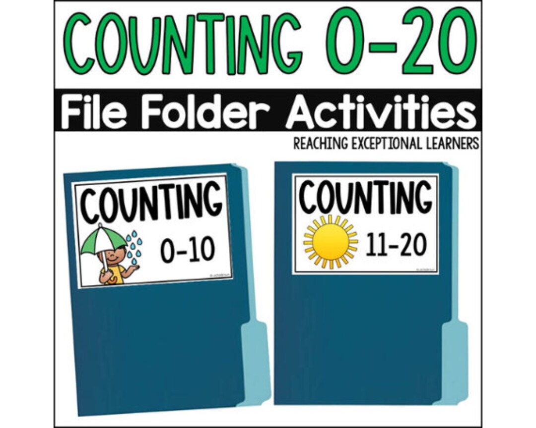 Counting to 20 File Folder BUNDLE - Etsy