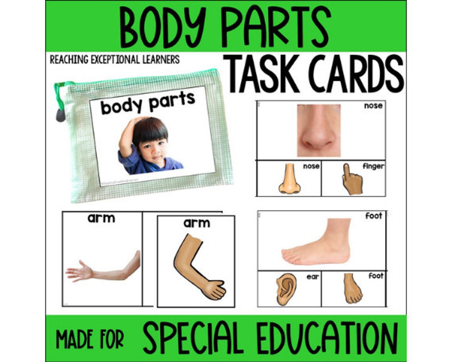 Body Parts Task Cards Special Education - Etsy