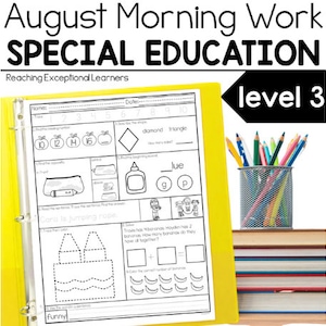 Back to School Morning Work Level 3