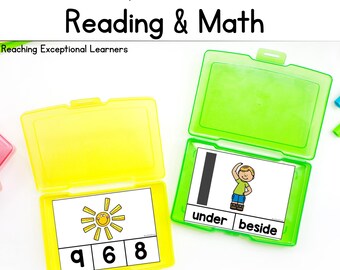 Cartes à tâches mensuelles de mathématiques et de lecture pour l'éducation spéciale