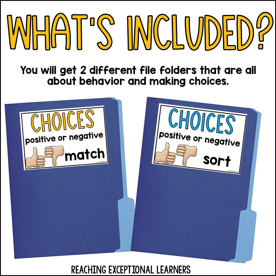 Behavior Choices File Folder Activity - Etsy