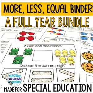More than, less than, equal to Adapted Binder