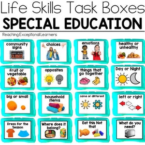 Life Skill Task Boxes Special Education