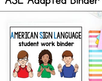 ASL Work Binder Special Education