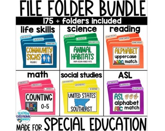 File Folder Bundle Special Education