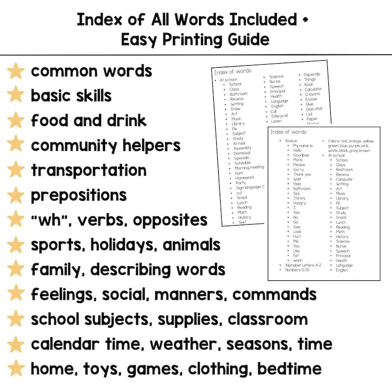 Visual Communication Book with ASL Supports - Special Education AAC Support imagen 6