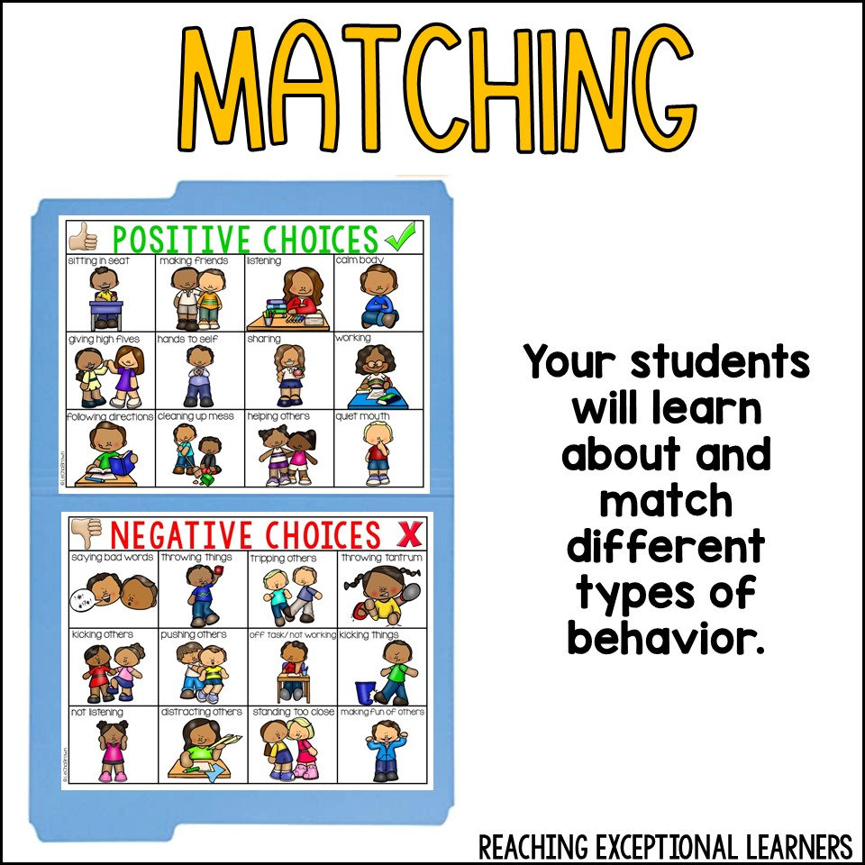 Behavior Choices File Folder Activity - Etsy