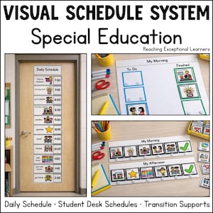 Complete Editable Visual Schedule System for Special Education Classroom
