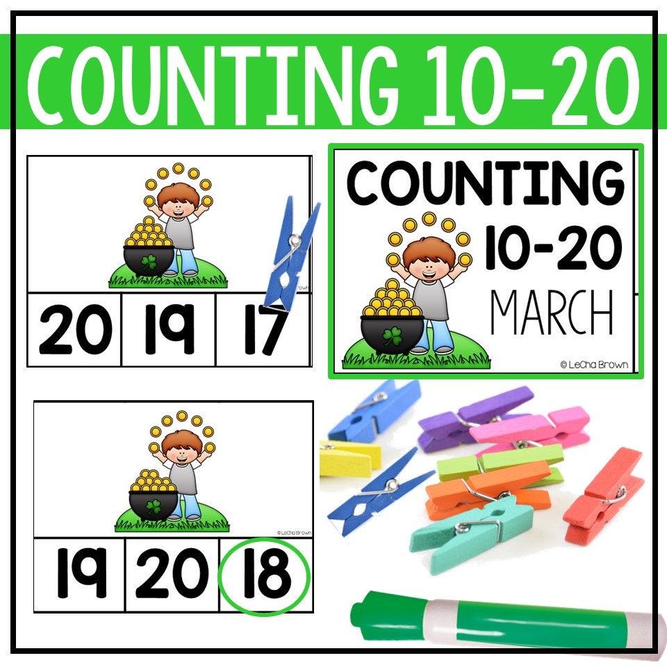 March Math Task Boxes - Etsy