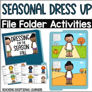 Dress Up for the Seasons File Folder Activities