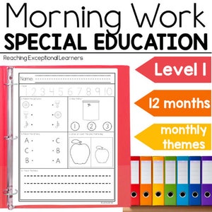 Morning Work Level 1 Special Education