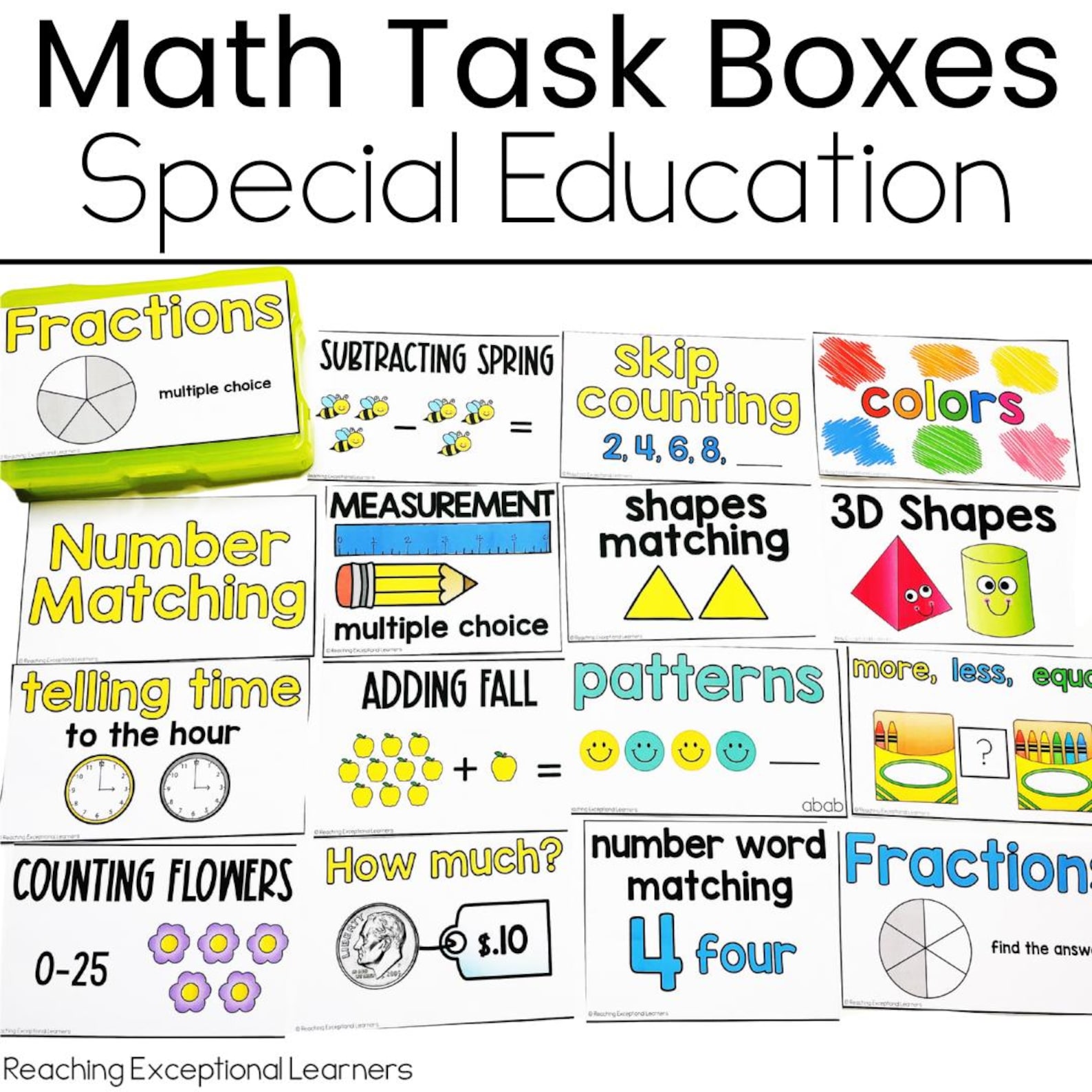 Math Task Boxes for Special Education - Etsy