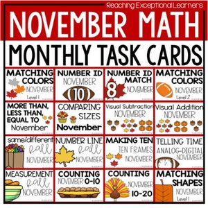 November matteuppgiftslådor