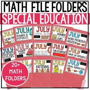 July Math File Folder Bundle