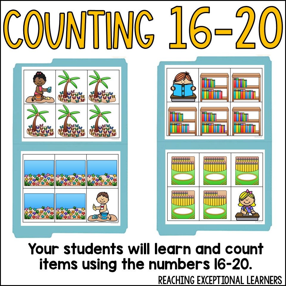 Counting to 20 File Folder BUNDLE - Etsy