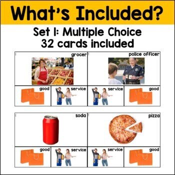 Goods or Services Task Cards Special Education - Etsy