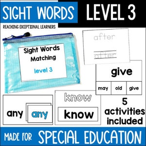 Sight Words Level 3 Task Cards
