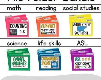 File Folder Bundle for Special Education