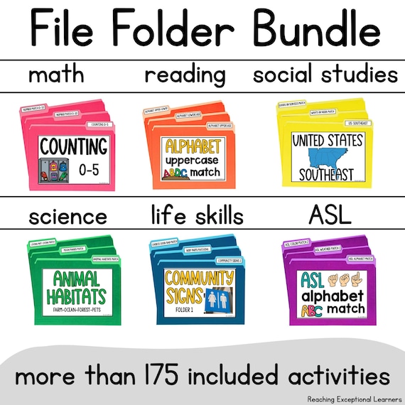 File Folder Bundle for Special Education