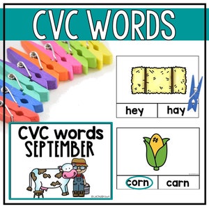 Cvc Cow September Reading Task Boxes - Etsy